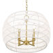 Ellie 4 Light 19 inch Modern Brushed Gold Chandelier Ceiling Light